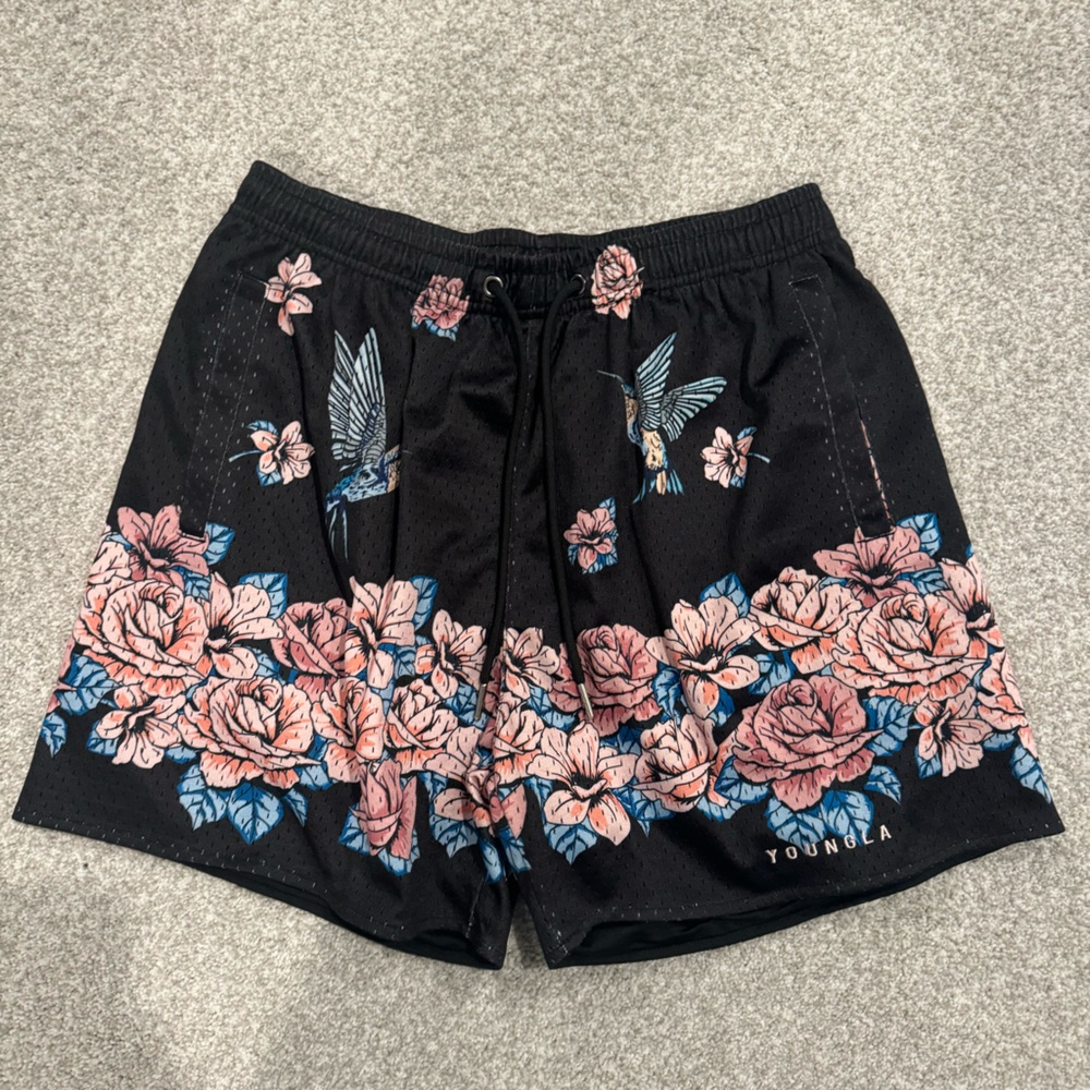 Young LA block party shorts